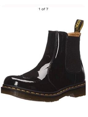 Dr. Martens 2976 Patent Leather Sz 7 Chelsea Boots high-shine Version Like New